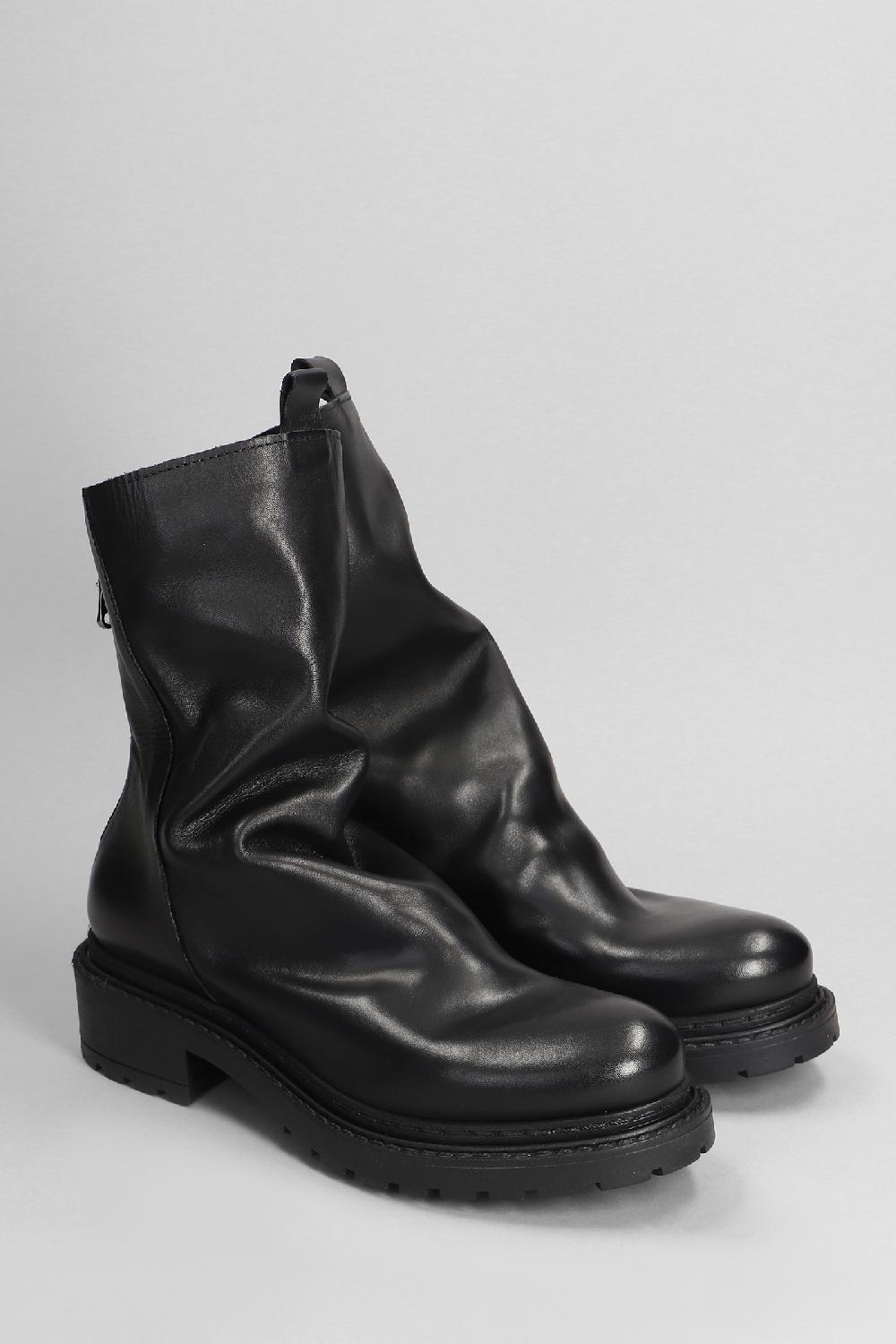 Deliberti Metisse Tronchetti Tacco Basso In Pelle Nera Cod. 403181 - Deliberti The Luxury Shopping
