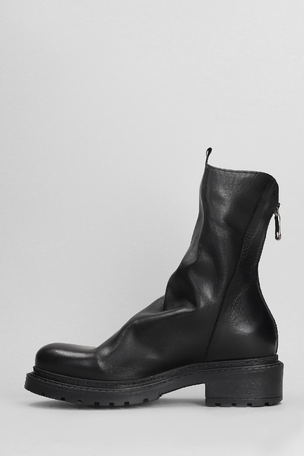 Deliberti Metisse Tronchetti Tacco Basso In Pelle Nera Cod. 403181 - Deliberti The Luxury Shopping