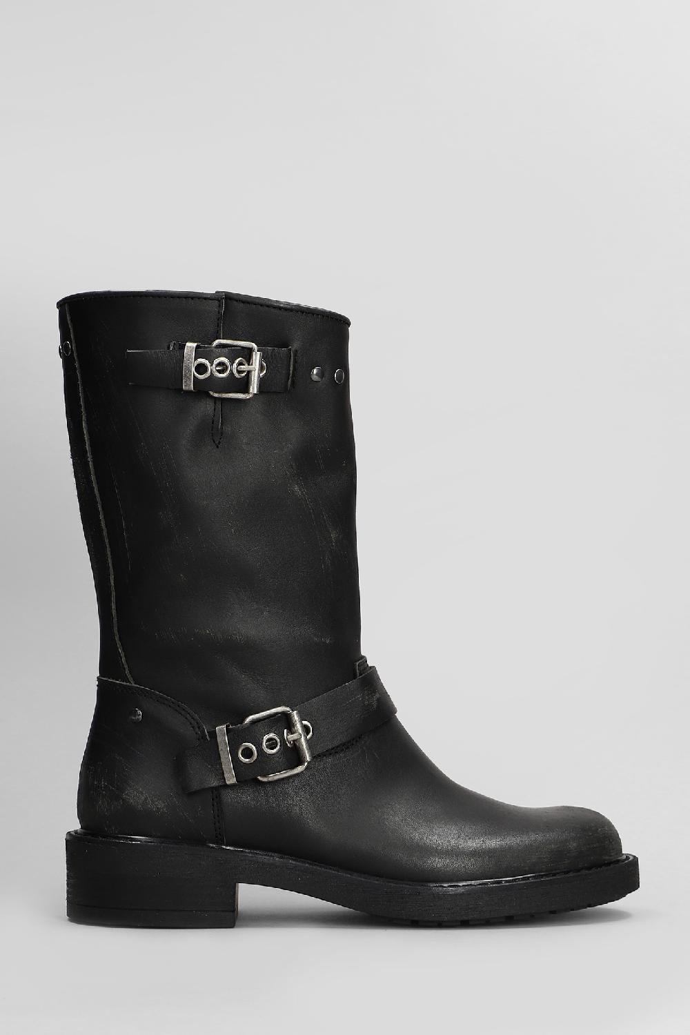 Deliberti Metisse Tronchetti tacco basso in pelle nera cod. 409244 - Deliberti The Luxury Shopping