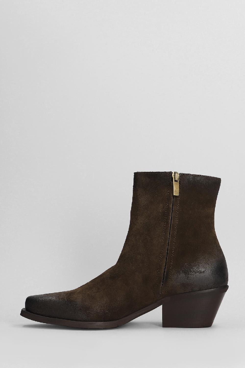 Deliberti Metisse Tronchetti Texani In Camoscio Testa Di Moro Cod. 403173 - Deliberti The Luxury Shopping