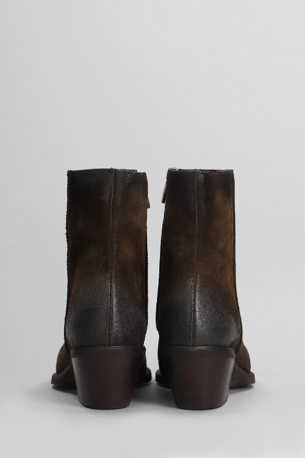 Deliberti Metisse Tronchetti Texani In Camoscio Testa Di Moro Cod. 403173 - Deliberti The Luxury Shopping
