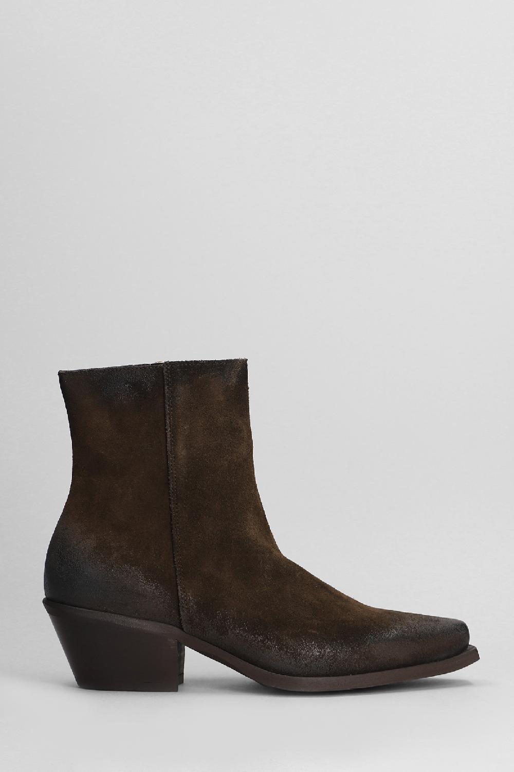 Deliberti Metisse Tronchetti texani in camoscio testa di moro cod. 403173 - Deliberti The Luxury Shopping
