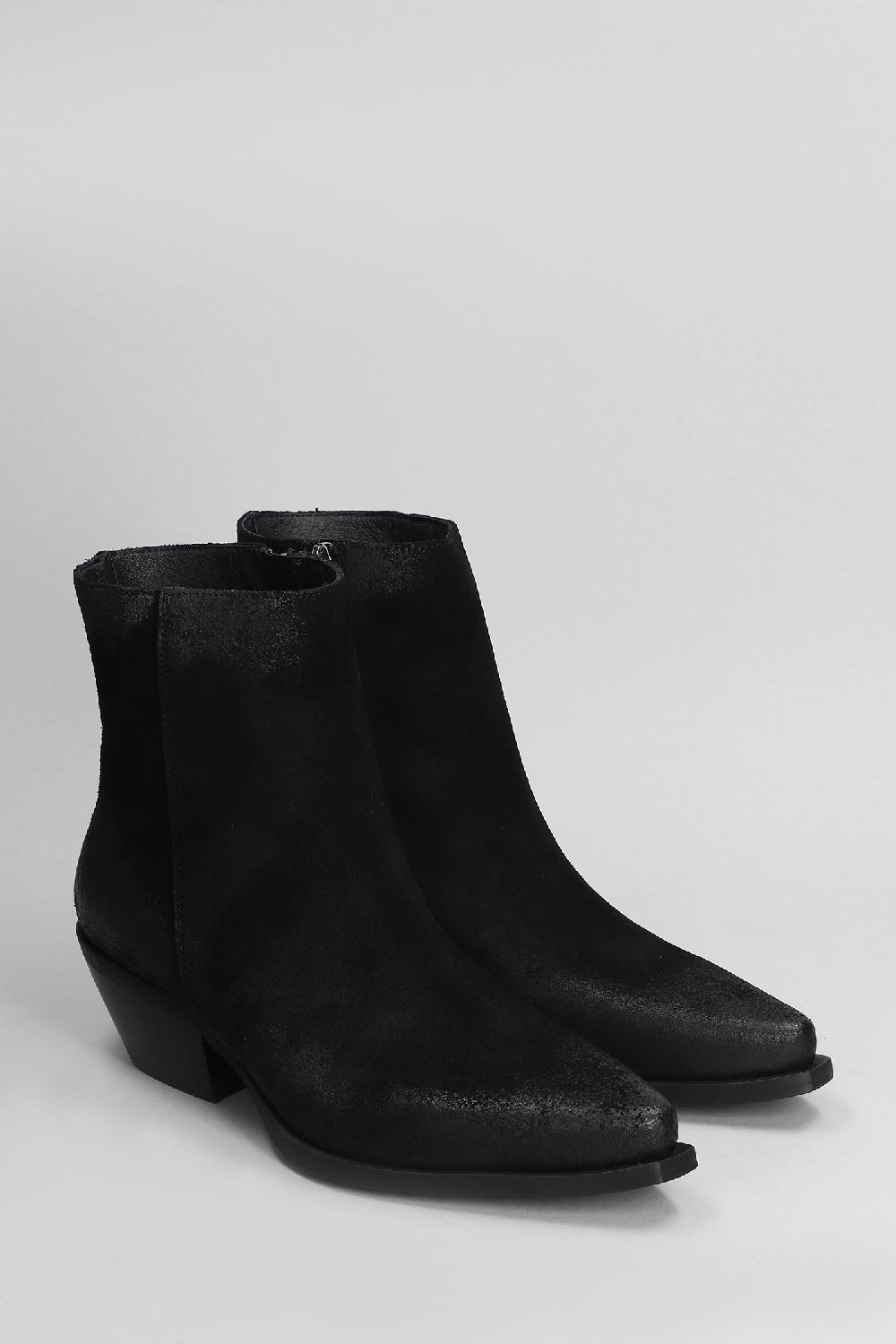 Deliberti Metisse Tronchetti Texani In Nabuk Nero Cod. 403180 - Deliberti The Luxury Shopping