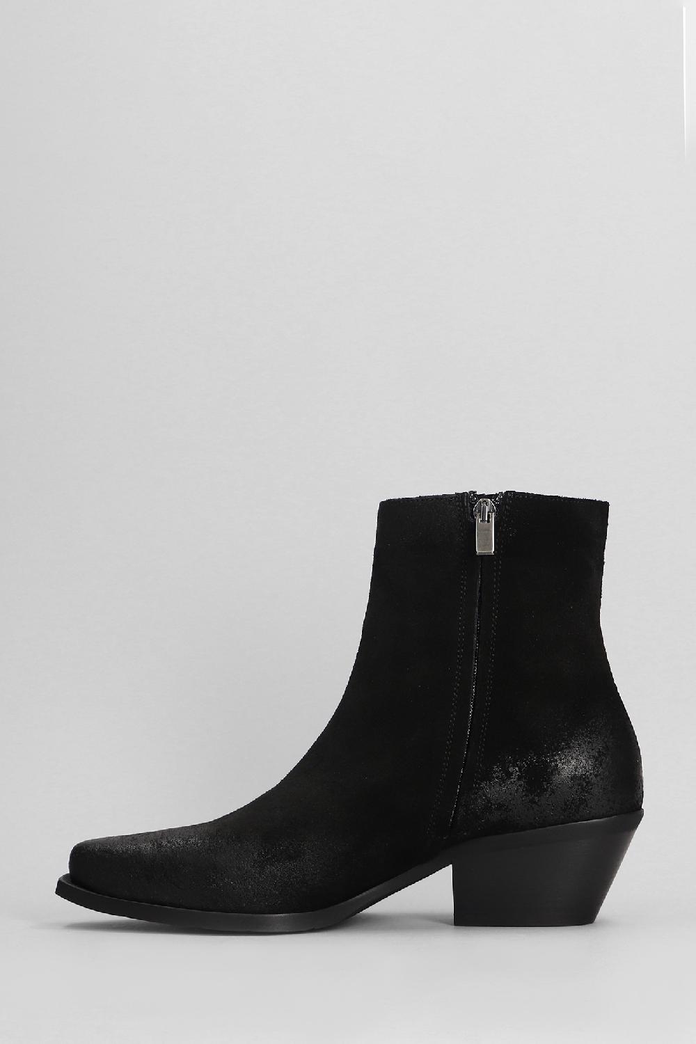 Deliberti Metisse Tronchetti Texani In Nabuk Nero Cod. 403180 - Deliberti The Luxury Shopping