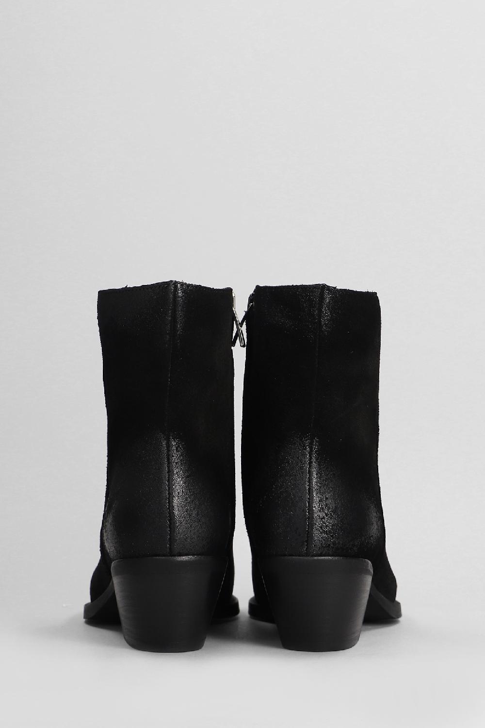 Deliberti Metisse Tronchetti Texani In Nabuk Nero Cod. 403180 - Deliberti The Luxury Shopping