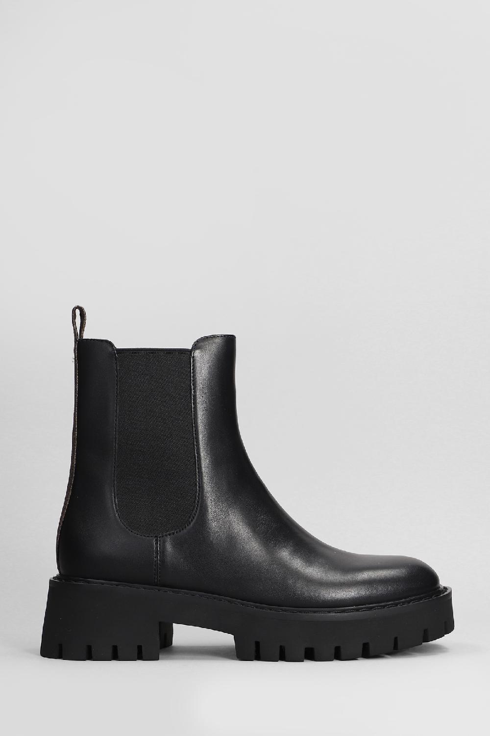 Deliberti Michael Kors Anfibi asher flat bootie in pelle nera cod. 406199 - Deliberti The Luxury Shopping