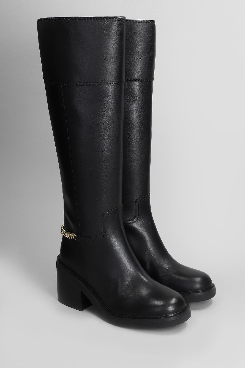 Deliberti Michael Kors Stivali Tacco Alto Carlisse Boot In Pelle Nera Cod. 407593 - Deliberti The Luxury Shopping