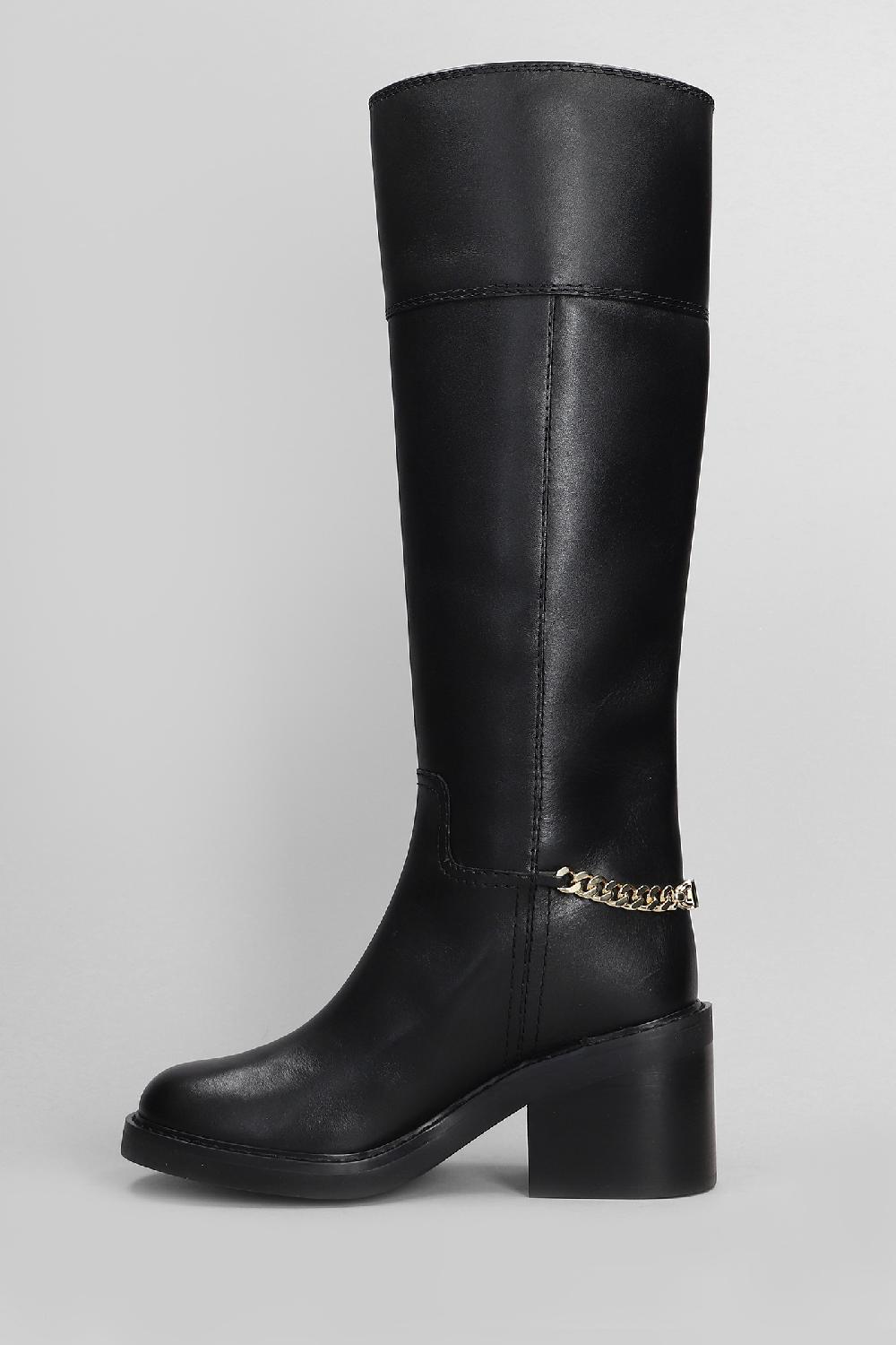 Deliberti Michael Kors Stivali Tacco Alto Carlisse Boot In Pelle Nera Cod. 407593 - Deliberti The Luxury Shopping