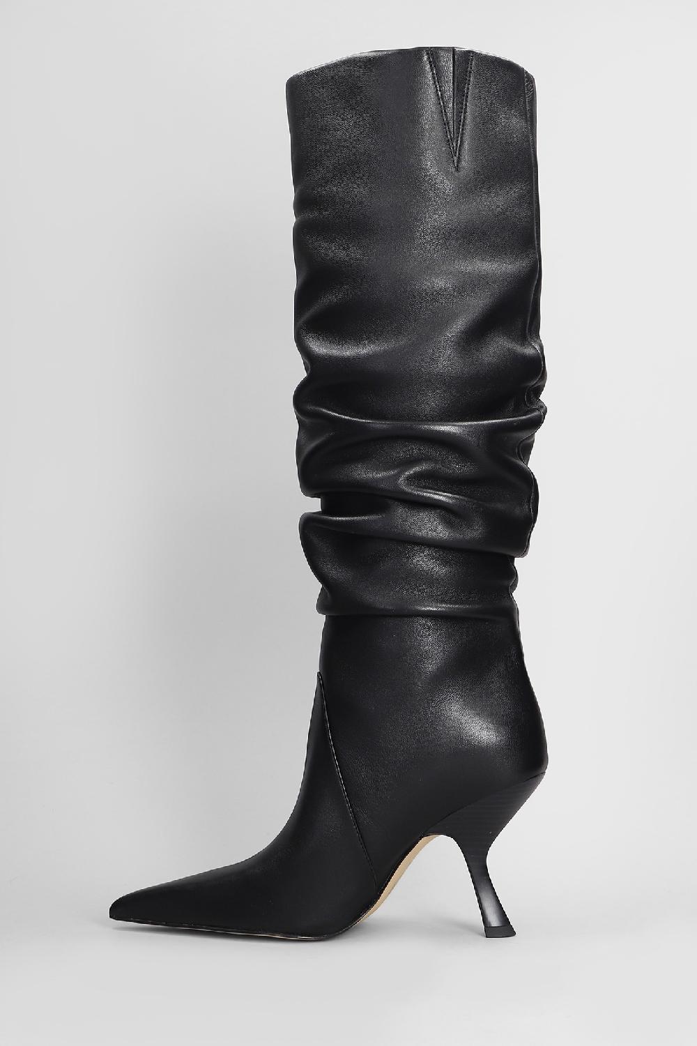 Deliberti Michael Kors Stivali Tacco Alto Luna Boot In Pelle Nera Cod. 406200 - Deliberti The Luxury Shopping