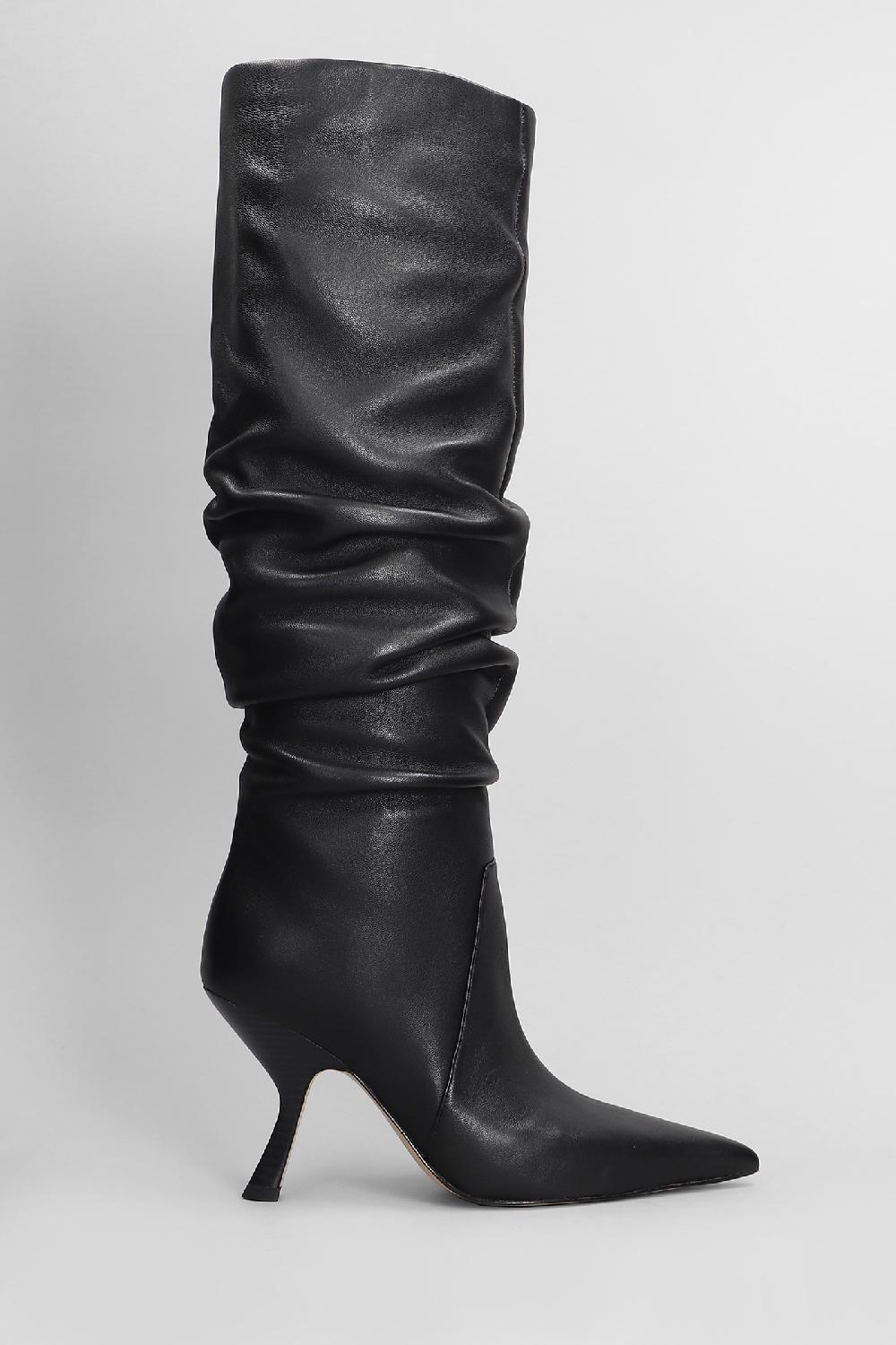 Deliberti Michael Kors Stivali tacco alto luna boot in pelle nera cod. 406200 - Deliberti The Luxury Shopping