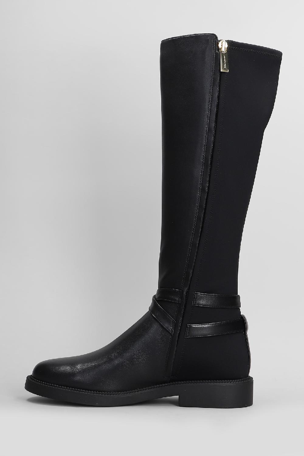 Deliberti Michael Kors Stivali Tacco Basso Abigail Boot In Pelle E Tessuto Nero Cod. 407933 - Deliberti The Luxury Shopping