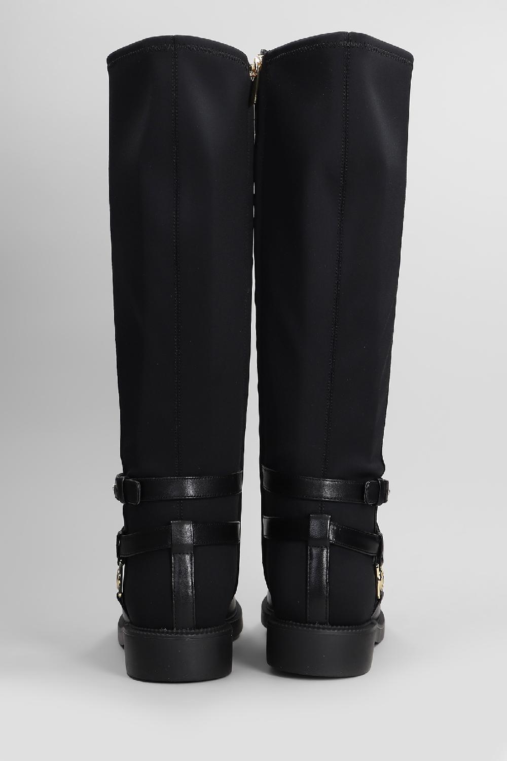 Deliberti Michael Kors Stivali Tacco Basso Abigail Boot In Pelle E Tessuto Nero Cod. 407933 - Deliberti The Luxury Shopping