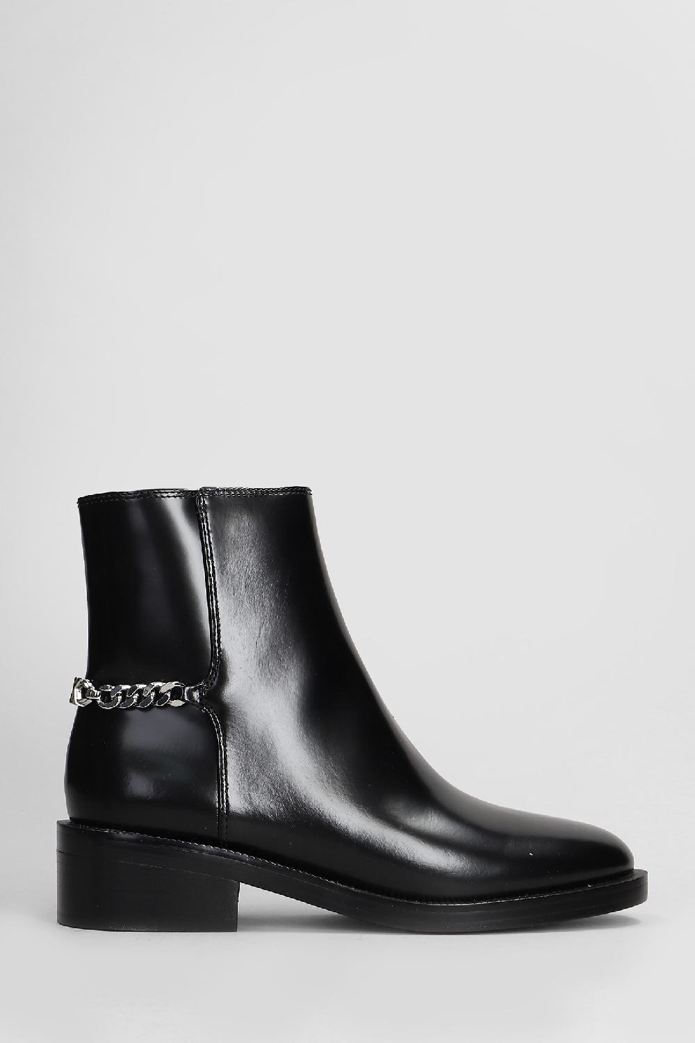 Deliberti Michael Kors Tronchetti tacco basso carlisle in pelle nera cod. 409199 - Deliberti The Luxury Shopping