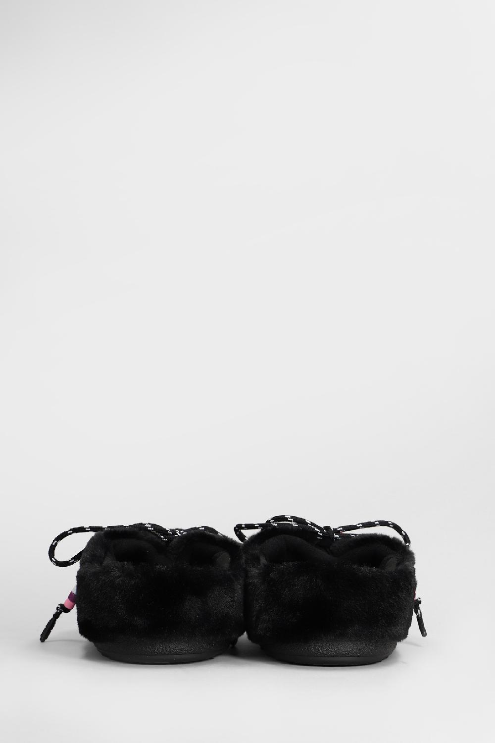 Deliberti Moon Boot Slipper-mule Mb Mule Faux Fur In Eco Pelliccia Nera Cod. 408968 - Deliberti The Luxury Shopping