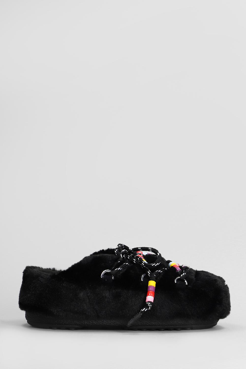 Deliberti Moon Boot Slipper-mule mb mule faux fur in eco pelliccia nera cod. 408968 - Deliberti The Luxury Shopping