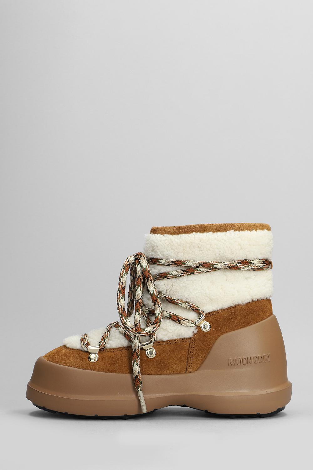 Deliberti Moon Boot Tronchetti Mb Luna Boot In Lana Cuoio Naturale Cod. 403184 - Deliberti The Luxury Shopping