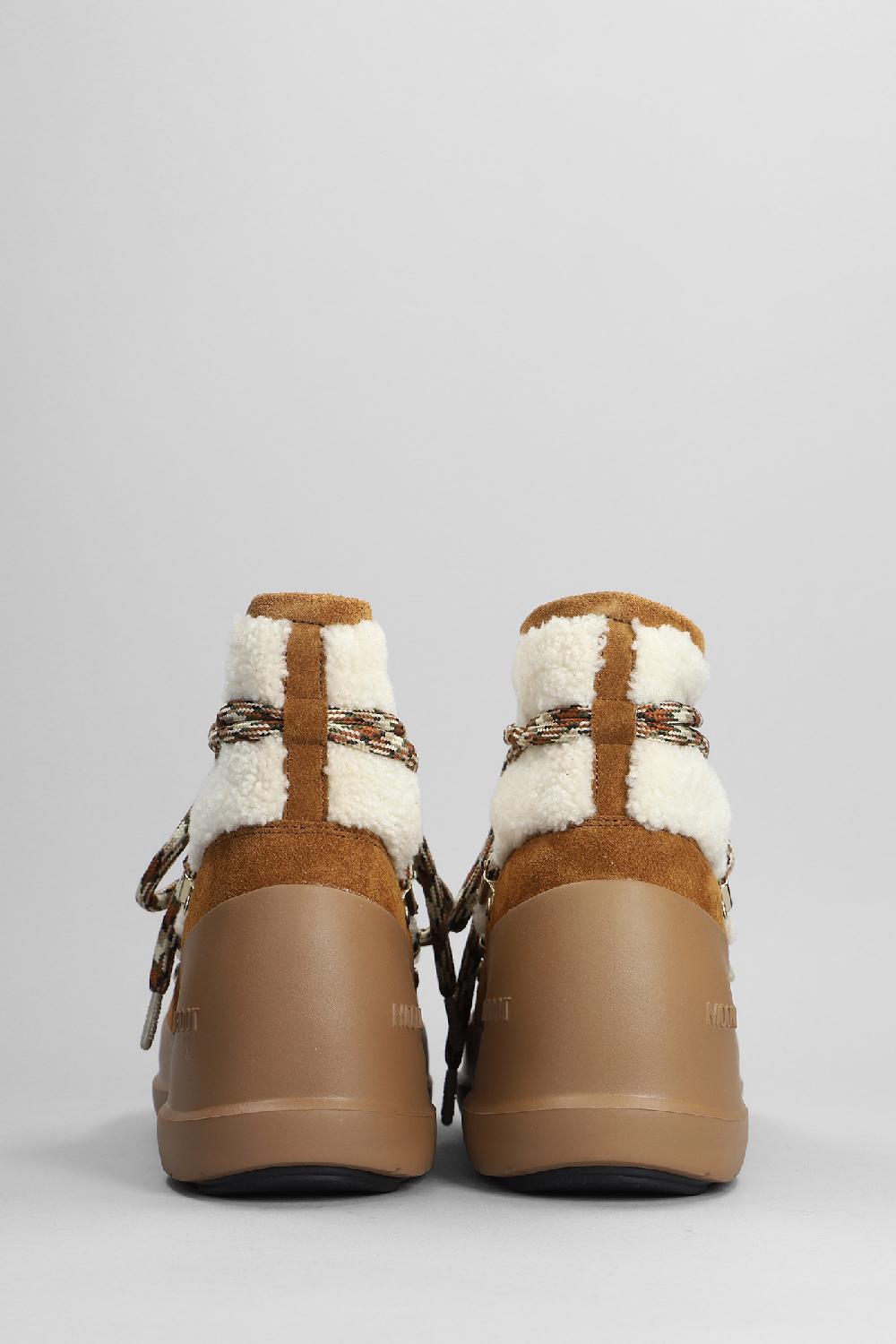Deliberti Moon Boot Tronchetti Mb Luna Boot In Lana Cuoio Naturale Cod. 403184 - Deliberti The Luxury Shopping