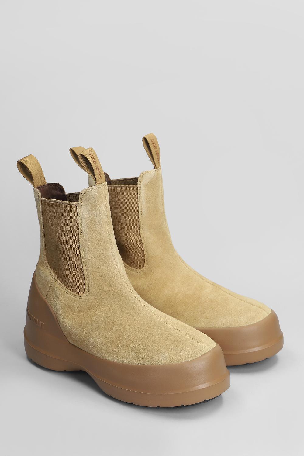 Deliberti Moon Boot Tronchetti Mb Luna Chelsea In Camoscio Cuoio Naturale Cod. 407455 - Deliberti The Luxury Shopping