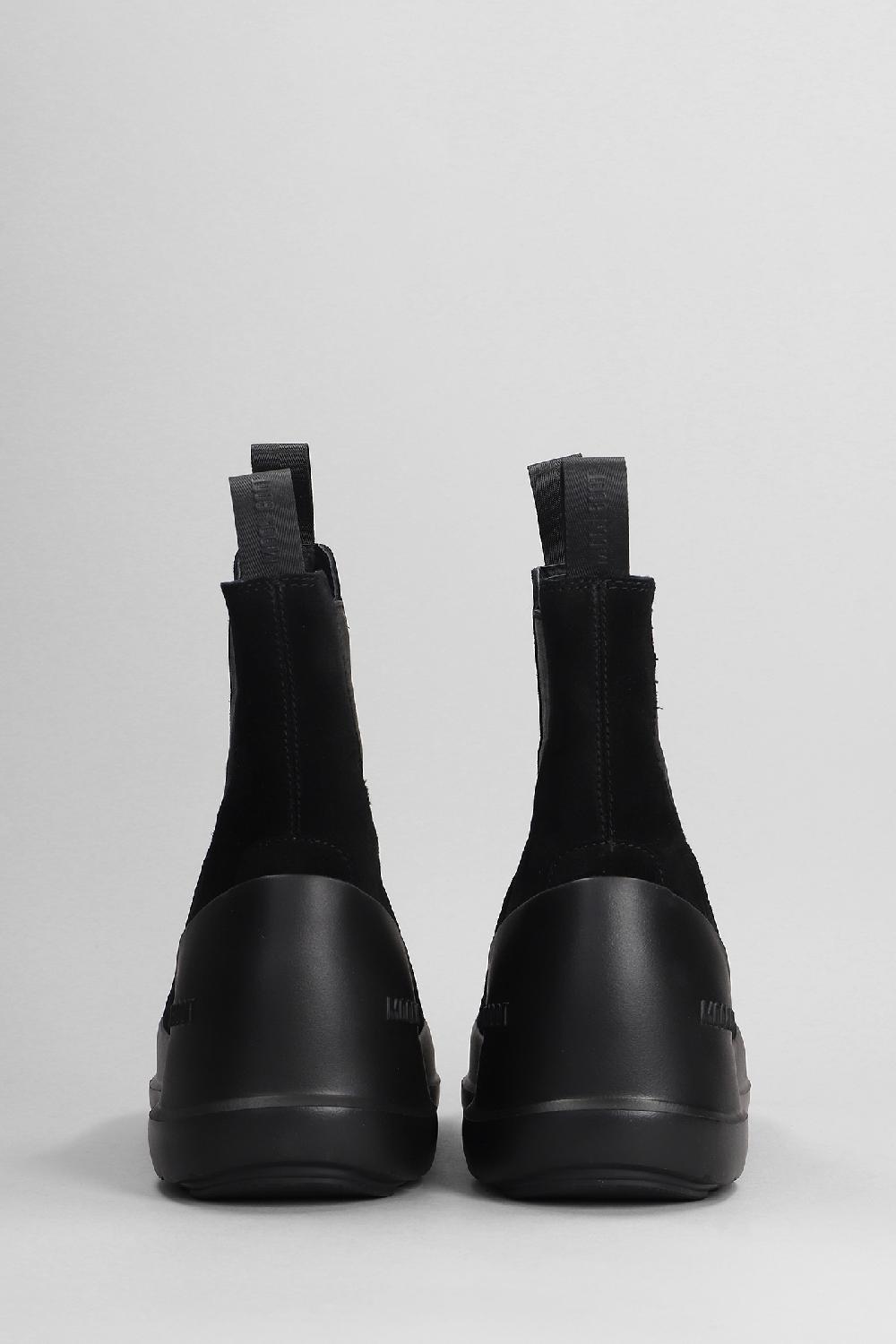 Deliberti Moon Boot Tronchetti Mb Luna Chelsea In Camoscio Nero Cod. 403186 - Deliberti The Luxury Shopping