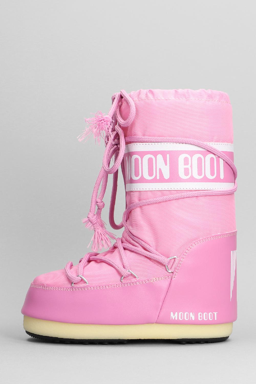 Deliberti Moon Boot Tronchetti Tacco Basso In Nylon Rosa Cod. 391505 - Deliberti The Luxury Shopping
