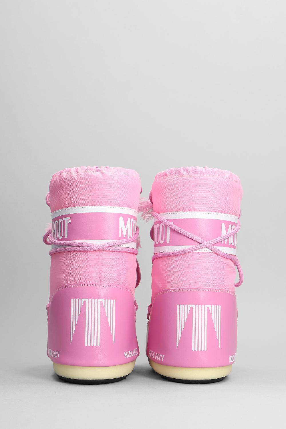 Deliberti Moon Boot Tronchetti Tacco Basso In Nylon Rosa Cod. 391505 - Deliberti The Luxury Shopping