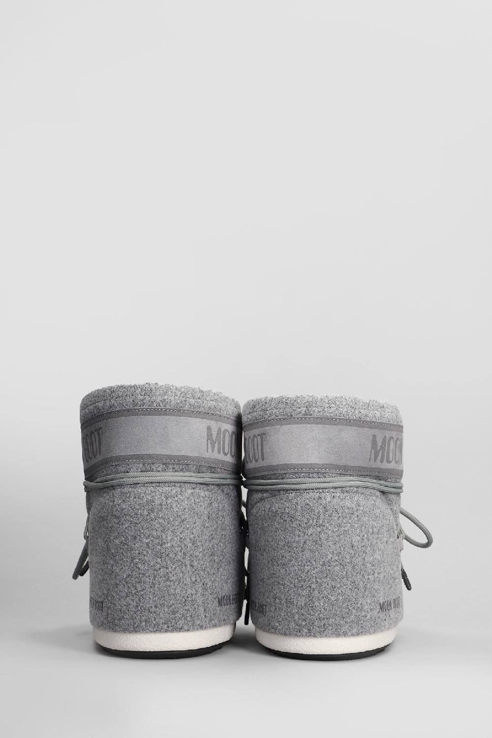 Deliberti Moon Boot Tronchetti Tacco Basso Mb Icon Low Felt In Poliestere Grigio Cod. 409884 - Deliberti The Luxury Shopping