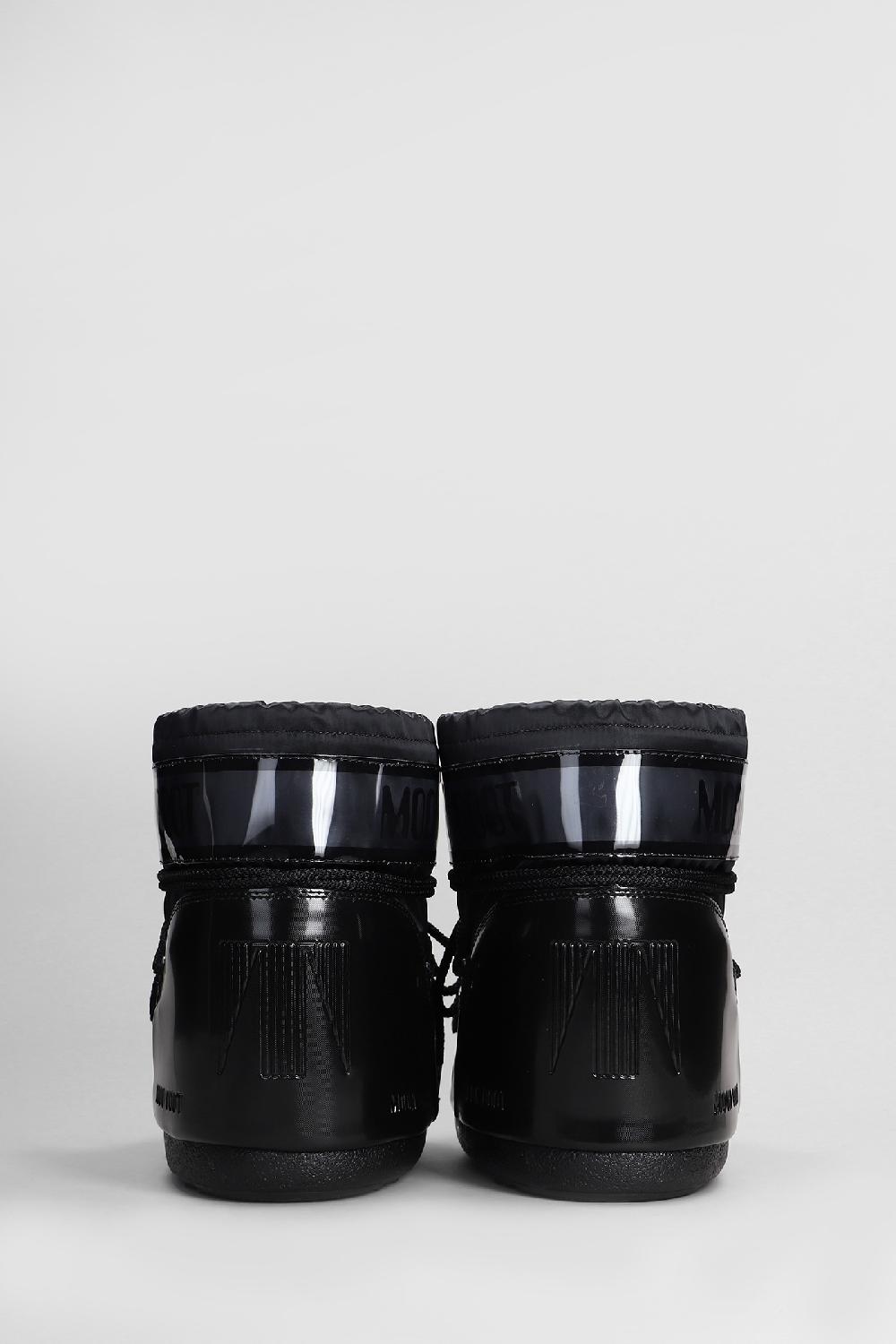 Deliberti Moon Boot Tronchetti Tacco Basso Mb Icon Low Glance In Nylon Nero Cod. 408780 - Deliberti The Luxury Shopping