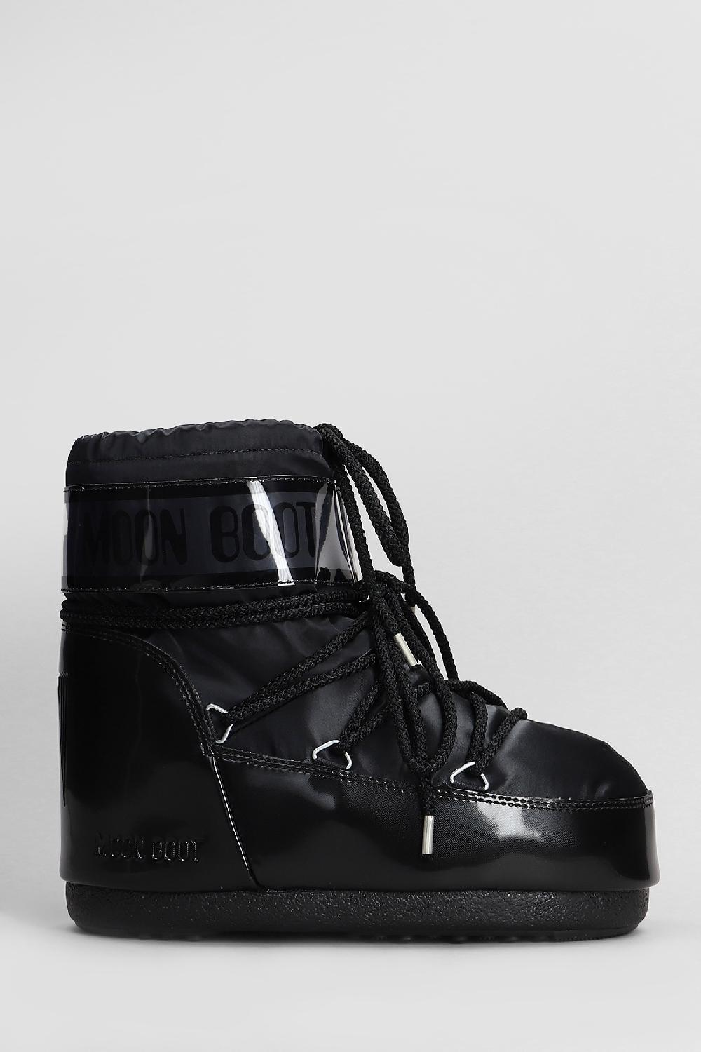 Deliberti Moon Boot Tronchetti tacco basso mb icon low glance in nylon nero cod. 408780 - Deliberti The Luxury Shopping