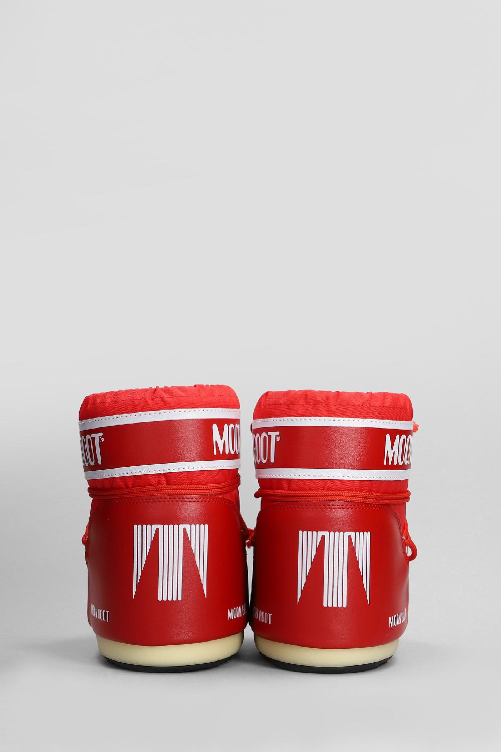Deliberti Moon Boot Tronchetti Tacco Basso Mb Icon Low Nylon In Nylon Rosso Cod. 408759 - Deliberti The Luxury Shopping