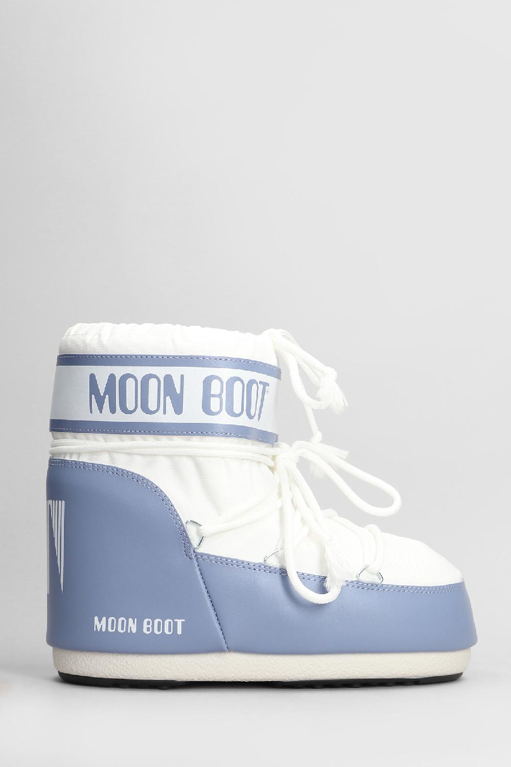 Deliberti Moon Boot Tronchetti tacco basso mb icon low nylon in nylon celeste cod. 408761 - Deliberti The Luxury Shopping