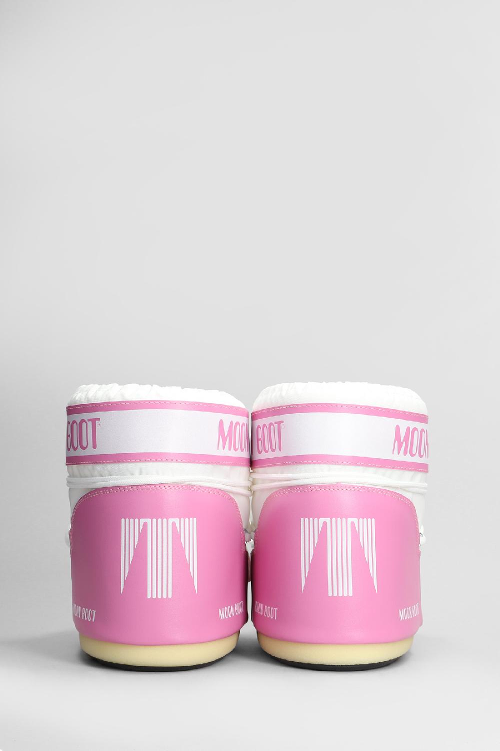 Deliberti Moon Boot Tronchetti Tacco Basso Mb Icon Low Nylon In Nylon Rosa Cod. 408762 - Deliberti The Luxury Shopping