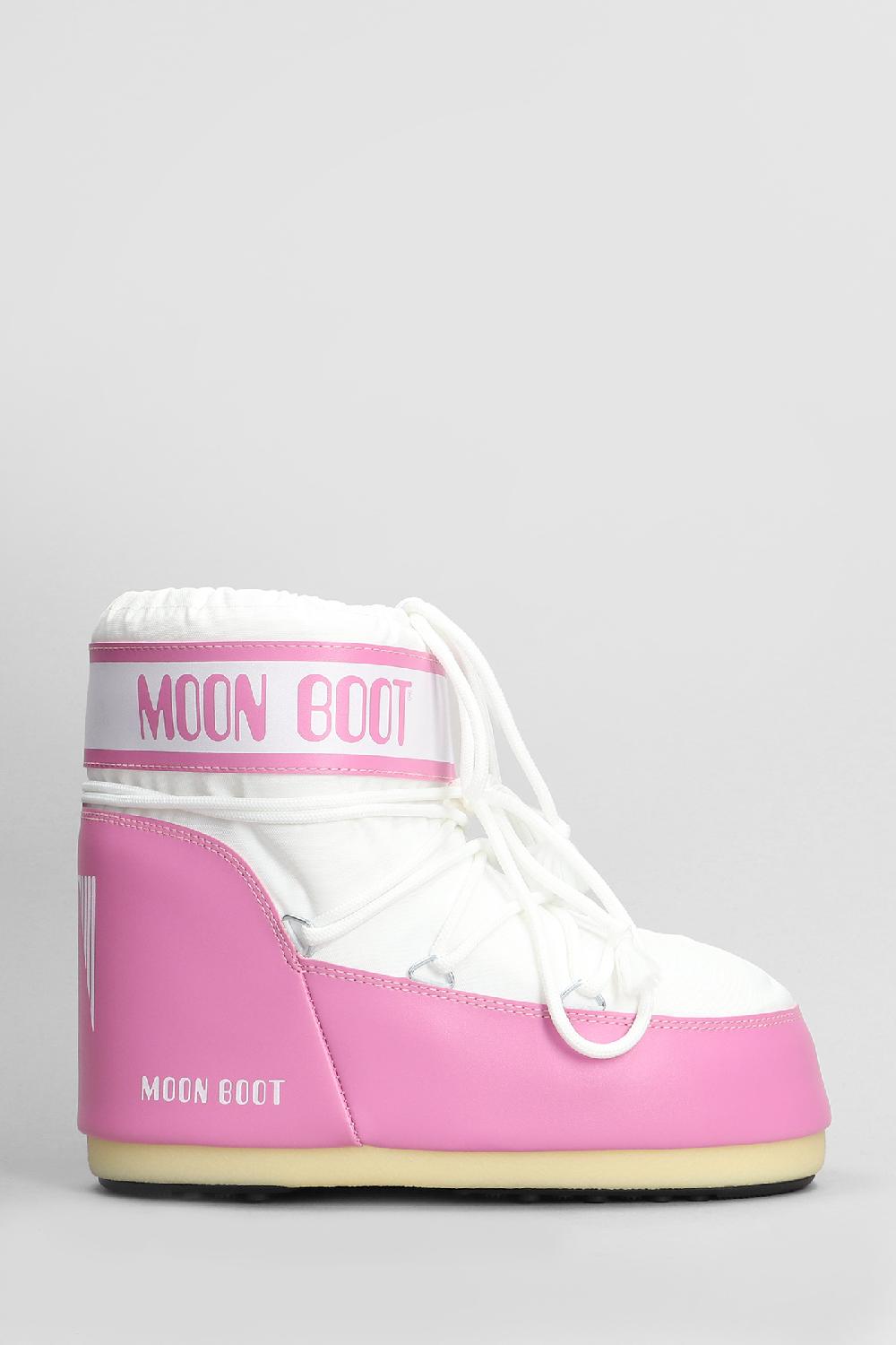 Deliberti Moon Boot Tronchetti tacco basso mb icon low nylon in nylon rosa cod. 408762 - Deliberti The Luxury Shopping