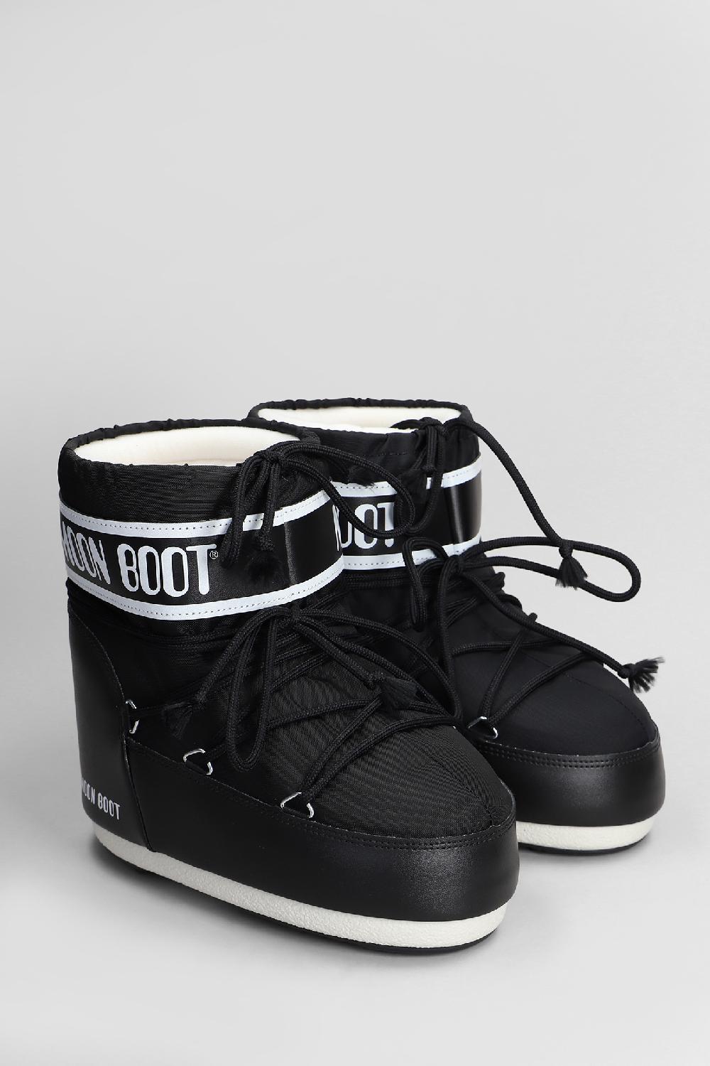 Deliberti Moon Boot Tronchetti Tacco Basso Mb Icon Low Nylon In Nylon Nero Cod. 408763 - Deliberti The Luxury Shopping