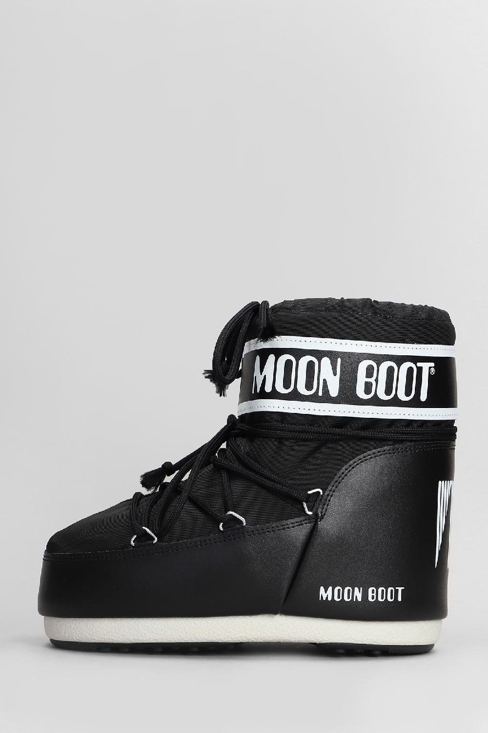 Deliberti Moon Boot Tronchetti Tacco Basso Mb Icon Low Nylon In Nylon Nero Cod. 408763 - Deliberti The Luxury Shopping