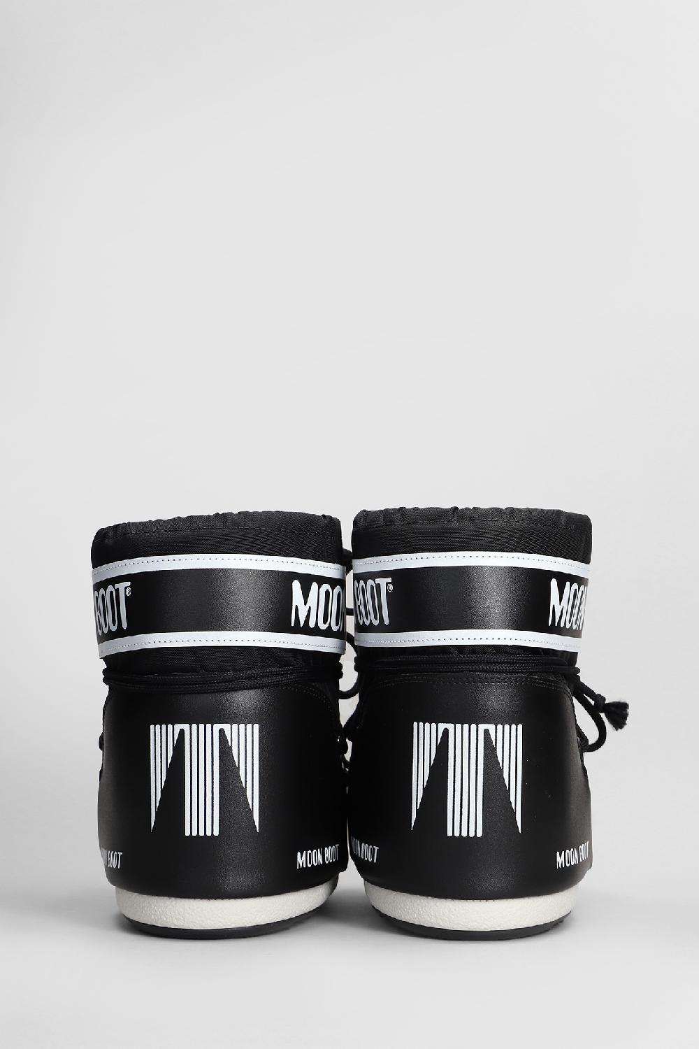Deliberti Moon Boot Tronchetti Tacco Basso Mb Icon Low Nylon In Nylon Nero Cod. 408763 - Deliberti The Luxury Shopping