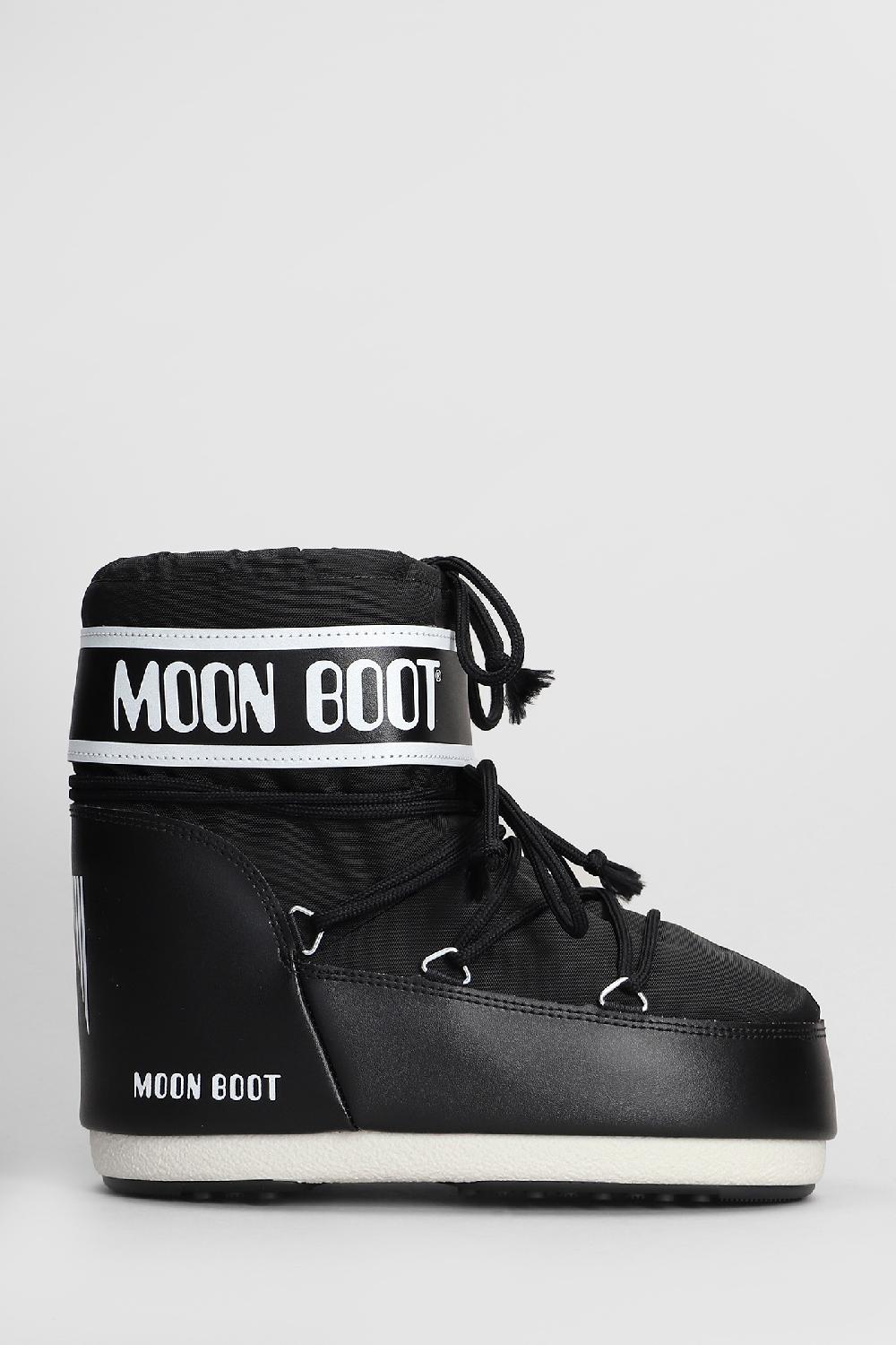 Deliberti Moon Boot Tronchetti tacco basso mb icon low nylon in nylon nero cod. 408763 - Deliberti The Luxury Shopping