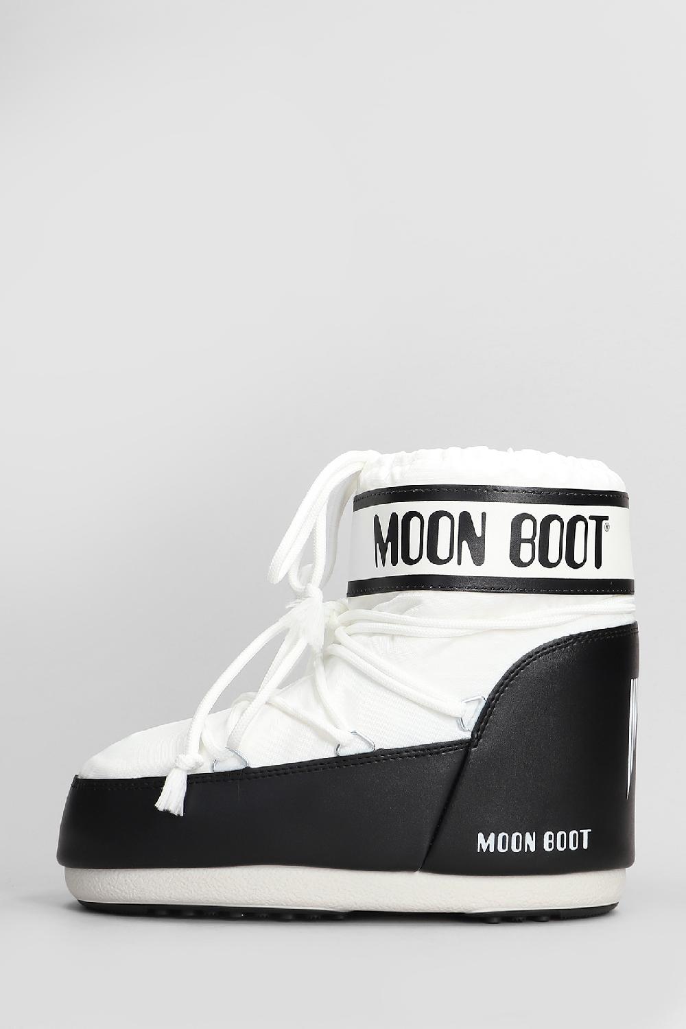 Deliberti Moon Boot Tronchetti Tacco Basso Mb Icon Low Nylon In Nylon Bianco Cod. 408779 - Deliberti The Luxury Shopping