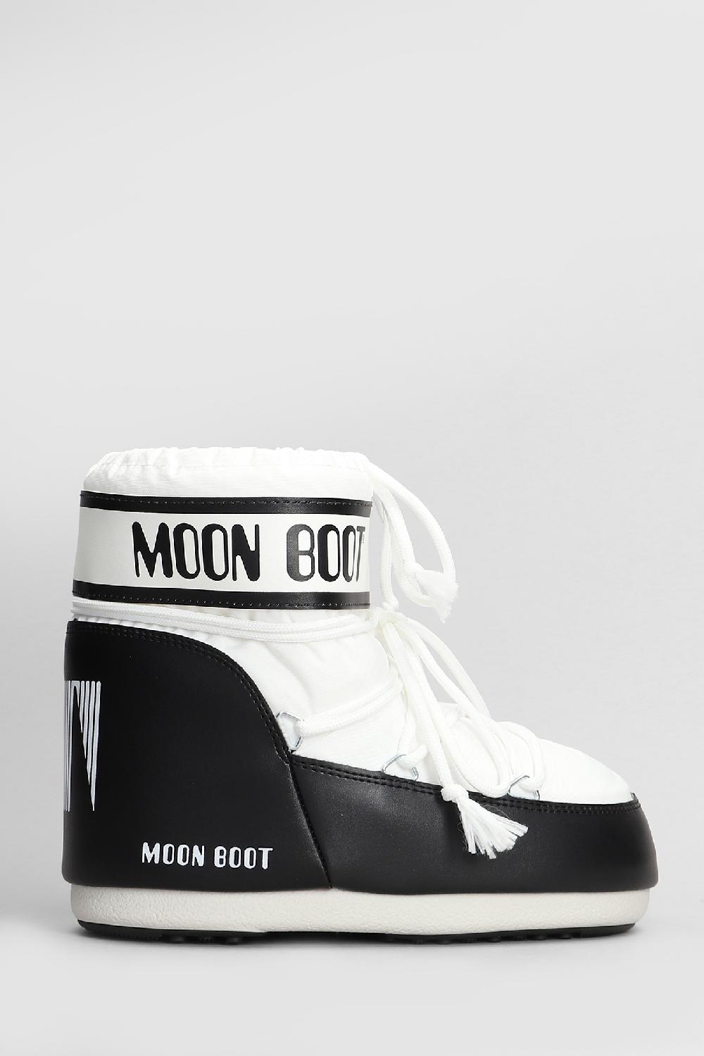 Deliberti Moon Boot Tronchetti tacco basso mb icon low nylon in nylon bianco cod. 408779 - Deliberti The Luxury Shopping