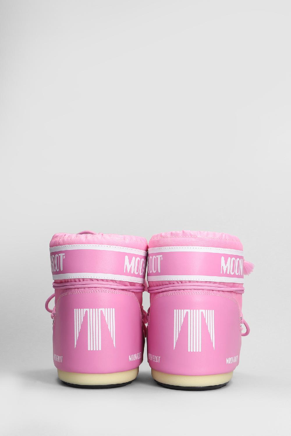 Deliberti Moon Boot Tronchetti Tacco Basso Mb Icon Low Nylon In Nylon Rosa Cod. 408789 - Deliberti The Luxury Shopping