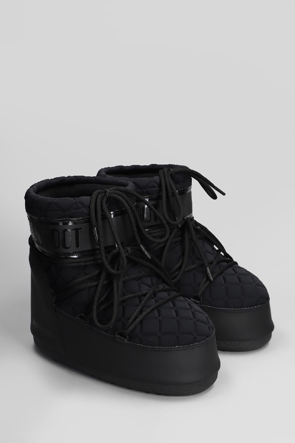 Deliberti Moon Boot Tronchetti Tacco Basso Mb Icon Low Quilt In Poliammide Nera Cod. 409741 - Deliberti The Luxury Shopping