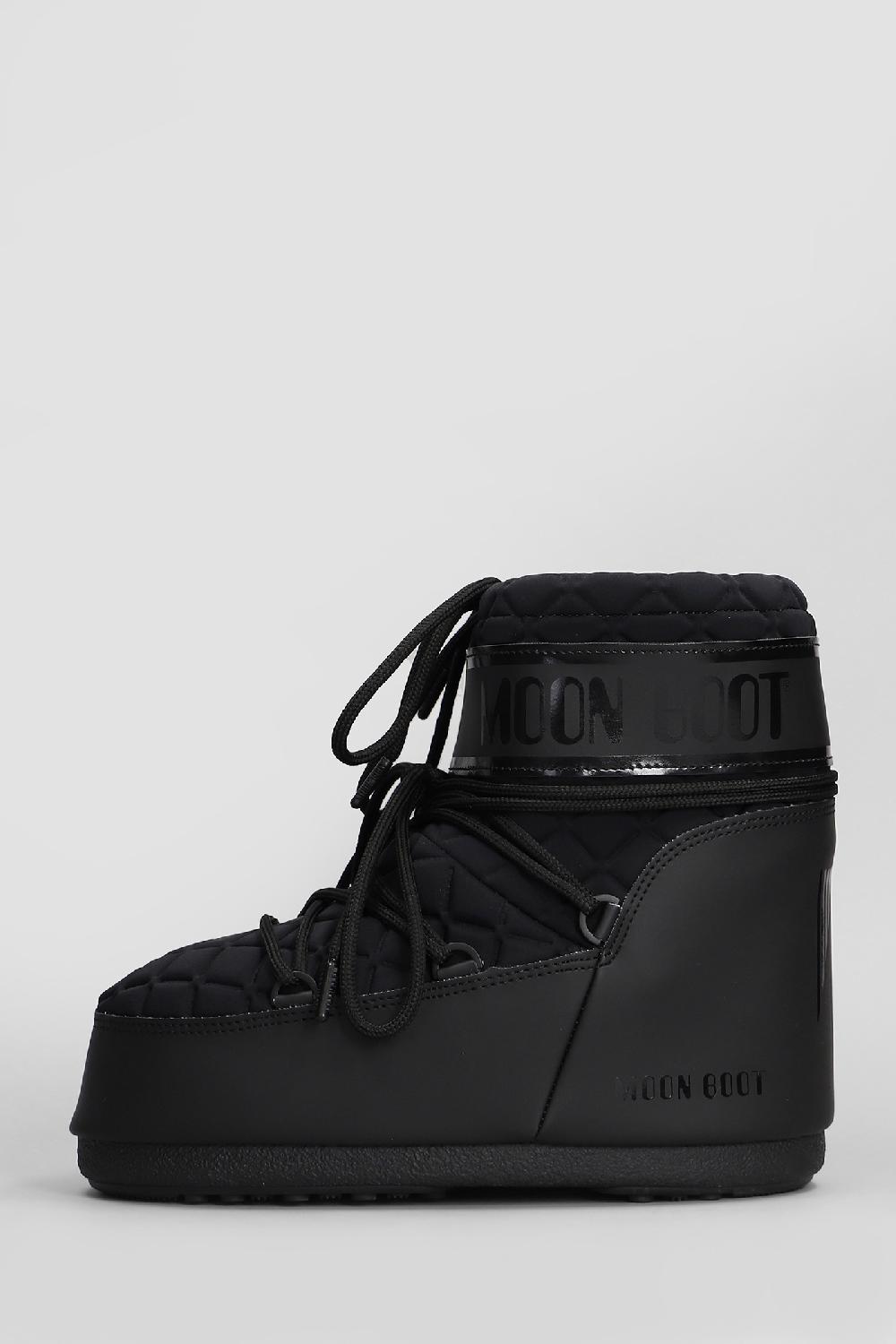Deliberti Moon Boot Tronchetti Tacco Basso Mb Icon Low Quilt In Poliammide Nera Cod. 409741 - Deliberti The Luxury Shopping