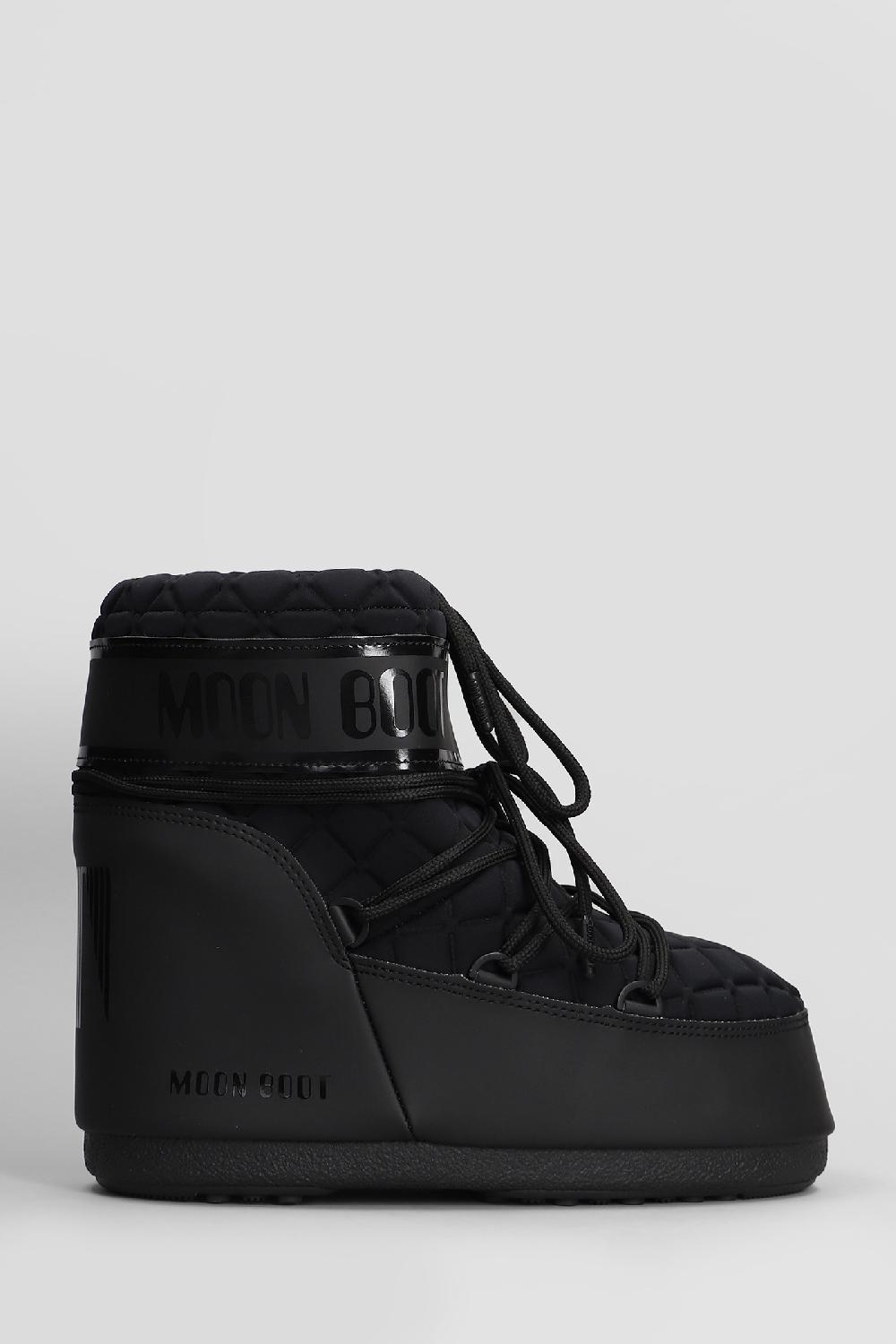 Deliberti Moon Boot Tronchetti tacco basso mb icon low quilt in poliammide nera cod. 409741 - Deliberti The Luxury Shopping