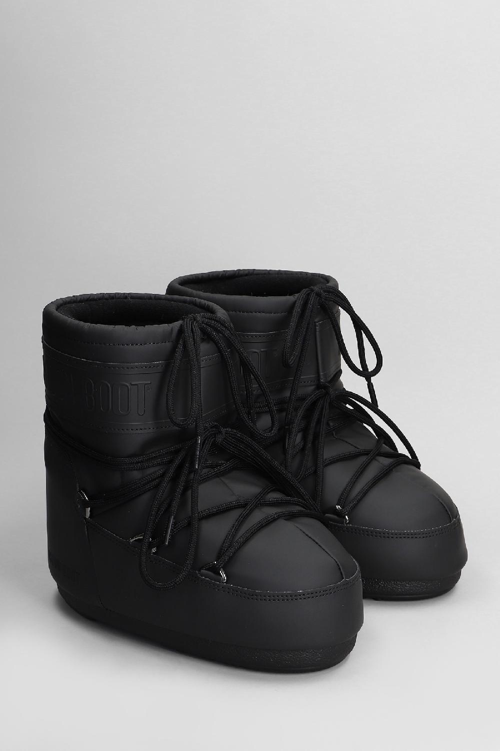 Deliberti Moon Boot Tronchetti Tacco Basso Mb Icon Low Rubber In Pvc Nero Cod. 408781 - Deliberti The Luxury Shopping