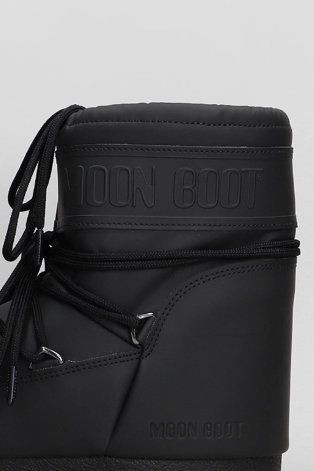 Deliberti Moon Boot Tronchetti Tacco Basso Mb Icon Low Rubber In Pvc Nero Cod. 408781 - Deliberti The Luxury Shopping