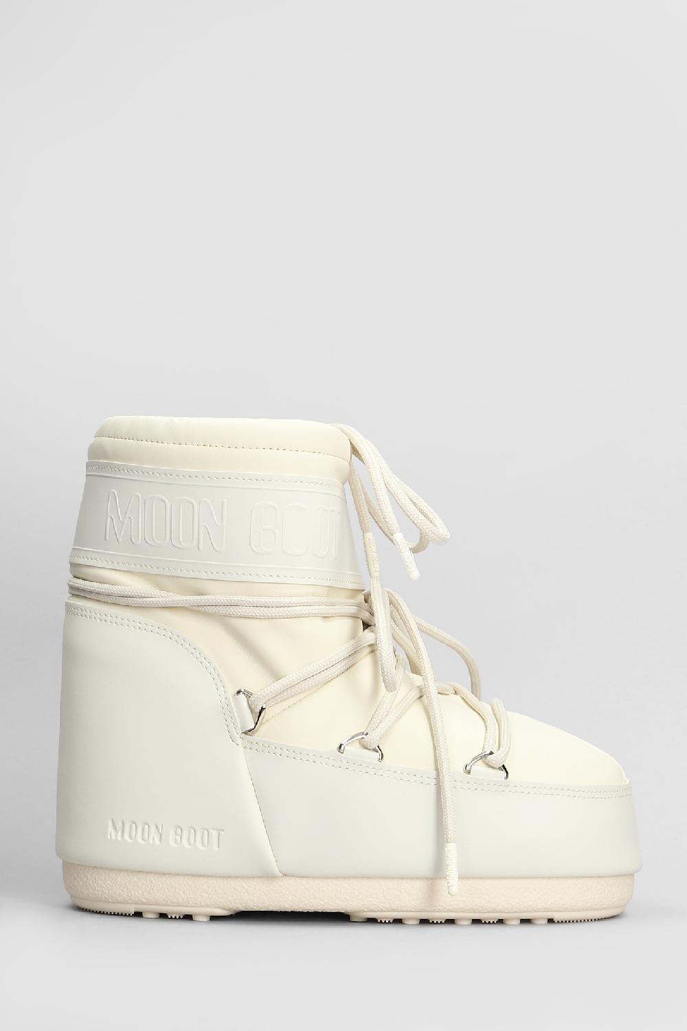 Deliberti Moon Boot Tronchetti tacco basso mb icon low rubber in pvc beige cod. 408794 - Deliberti The Luxury Shopping