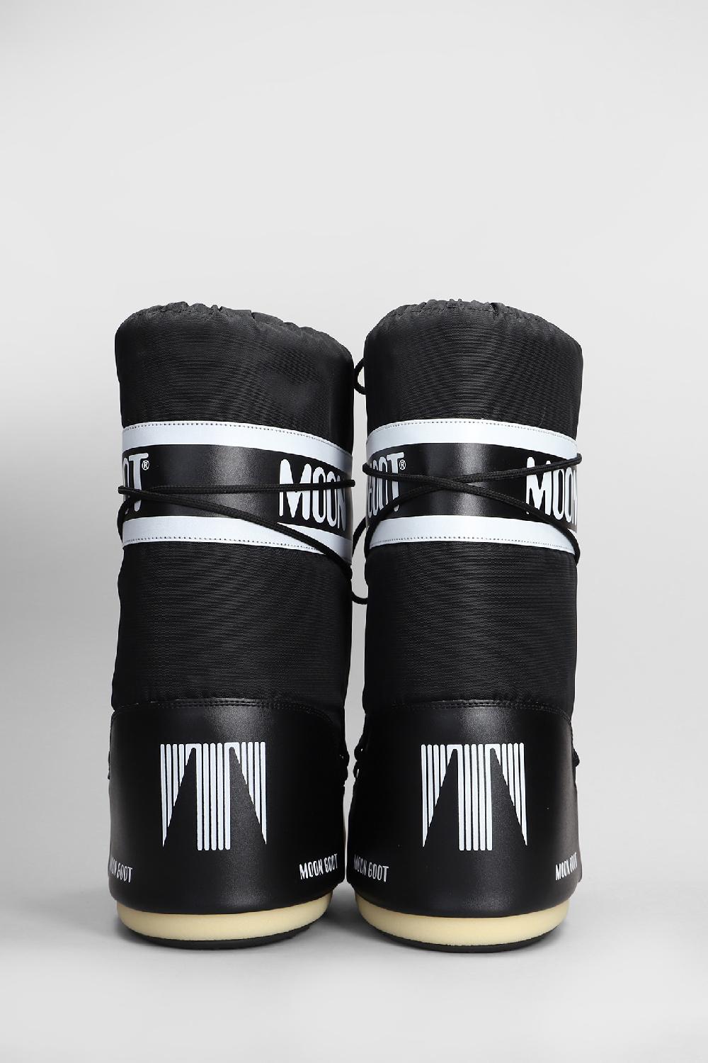 Deliberti Moon Boot Tronchetti Tacco Basso Mb Icon Nylon In Nylon Nero Cod. 408776 - Deliberti The Luxury Shopping