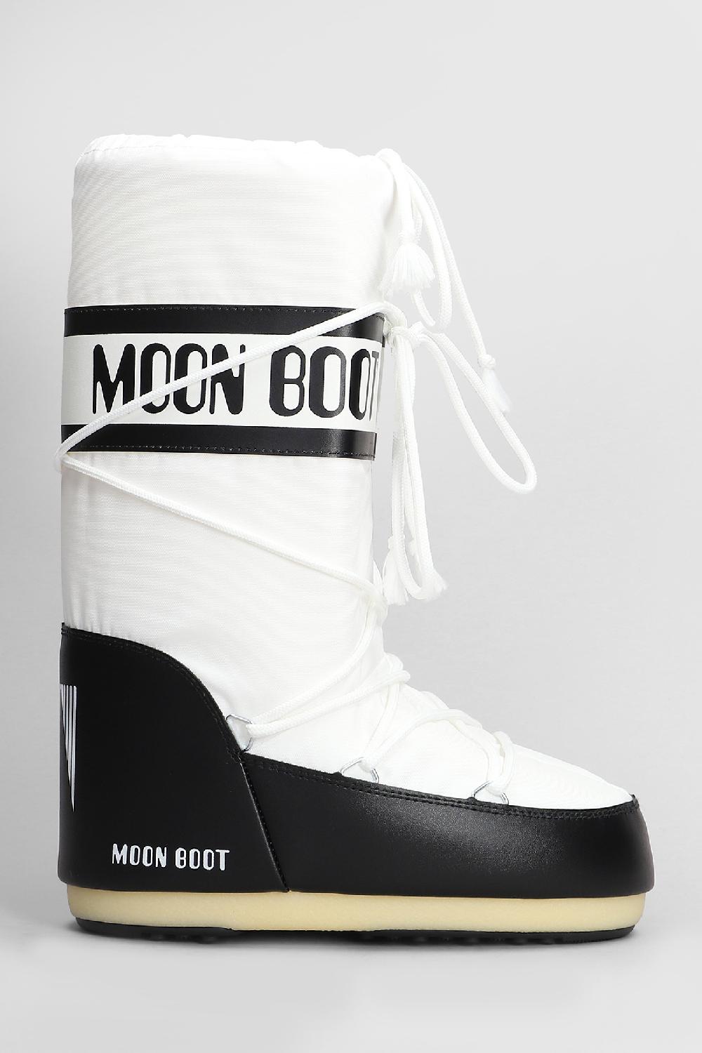 Deliberti Moon Boot Tronchetti tacco basso mb icon nylon in nylon bianco cod. 408777 - Deliberti The Luxury Shopping