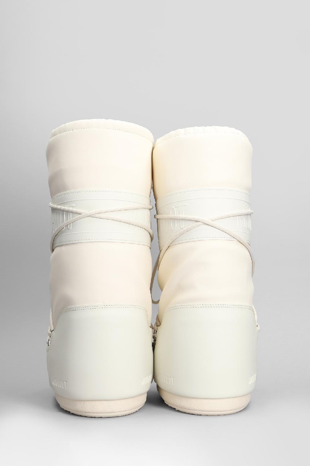 Deliberti Moon Boot Tronchetti Tacco Basso Mb Icon Rubber In Poliestere Beige Cod. 410121 - Deliberti The Luxury Shopping