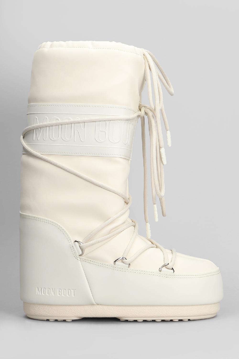 Deliberti Moon Boot Tronchetti tacco basso mb icon rubber in poliestere beige cod. 410121 - Deliberti The Luxury Shopping