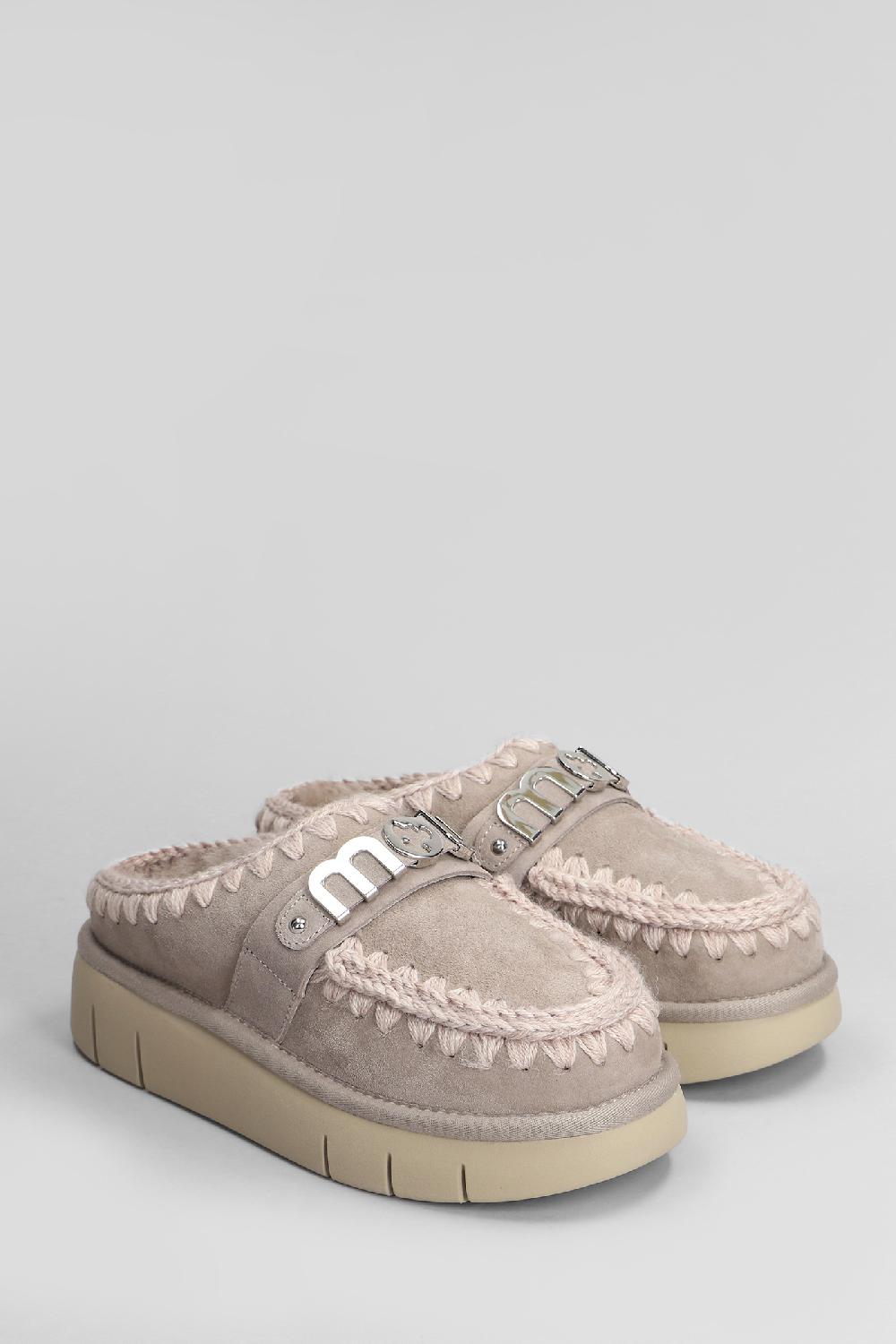 Deliberti Mou Slipper-mule Bounce Clog In Camoscio Beige Cod. 408452 - Deliberti The Luxury Shopping